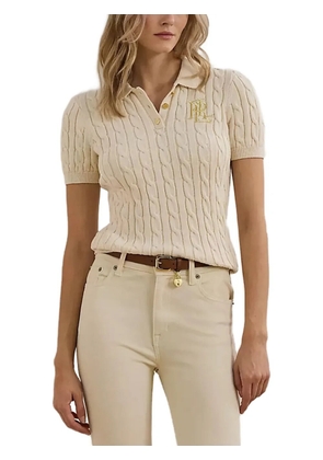Lauren Ralph Lauren cable-knit polo top - Neutrals