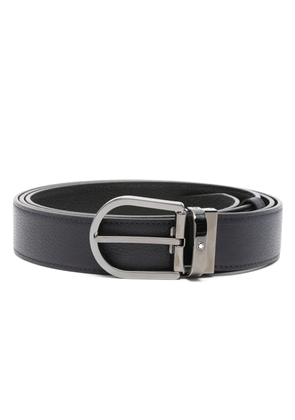 Montblanc Horseshoe-buckle leather belt - Blue