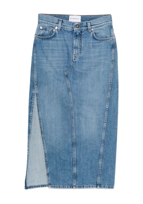 Givenchy side-split denim mid-lenght straight skirt - Blue