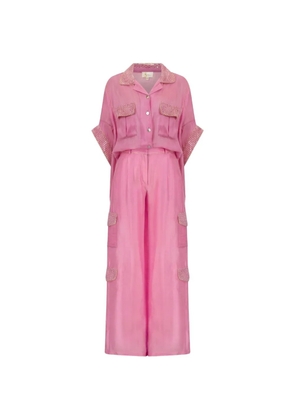 SANA OSMANI Sage cargo-pockets trousers set - Pink