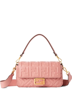 FENDI medium Baguette FF logo quilted shoulder bag - Pink