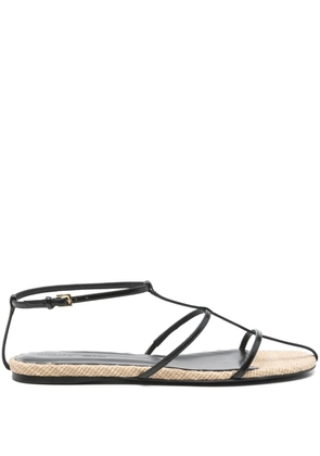 KHAITE cage flat sandals - Black