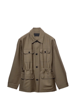 Prada mohair and wool safari jacket - Brown