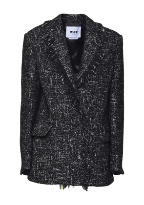 MSGM fringed blazer - Black