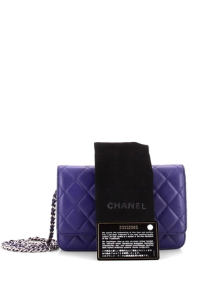 CHANEL Pre-Owned Wallet on Chain Quilted Lambskin crossbody bag - Purple