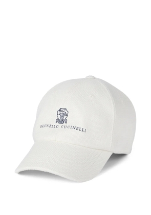 Brunello Cucinelli embroidered-logo baseball cap - White