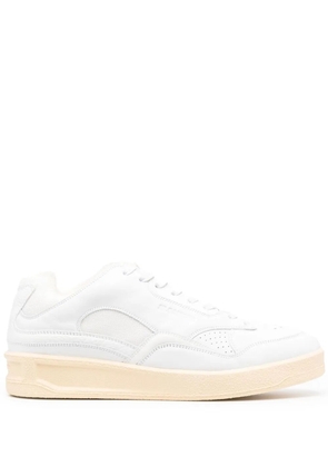 Jil Sander panelled low-top leather sneakers - White