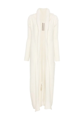 Rick Owens ribbed-knit coat - White