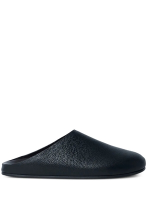 The Row Hudson leather flat mules - Black