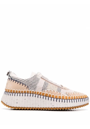 Chloé whipstitch-trim sneakers - Neutrals