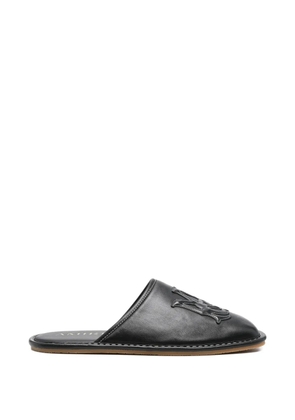 AMIRI appliqué leather slippers - Black