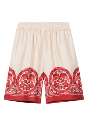 La DoubleJ silk palazzo shorts - White