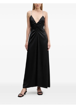 HUGO rhinestone-straps maxi dress - Black