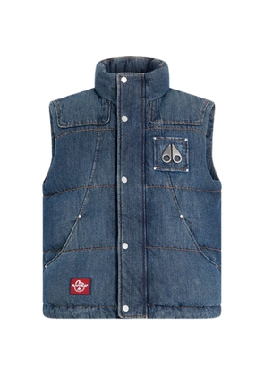 Moose Knuckles x Evisu padded logo-patch gilet - Blue