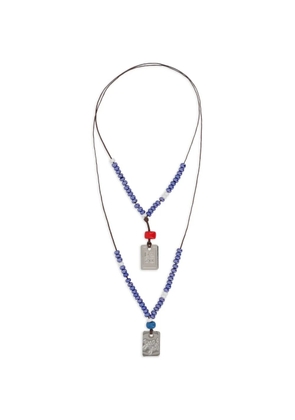 DSQUARED2 beaded pendant necklace - Silver