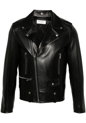 Saint Laurent leather biker jacket - Black