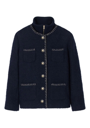 SANDRO tweed jacket - Blue
