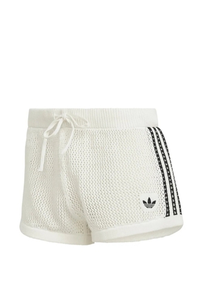 adidas crochet 3-Stripes shorts - White