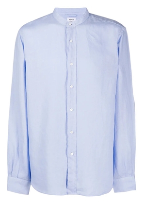 ASPESI band collar linen shirt - Blue