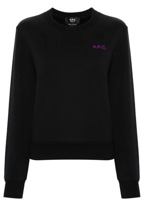 A.P.C. flocked-logo sweatshirt - Black