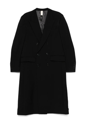 Sunflower virgin wool double-breasted coat - Black
