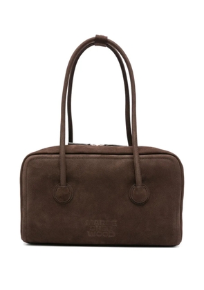 Marge Sherwood calf-suede top handle tote bag - Brown