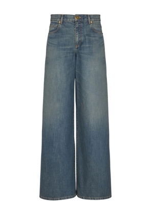 Balmain faded wide-leg jeans - Blue