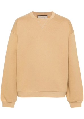 Gucci logo-embroidered sweatshirt - Brown