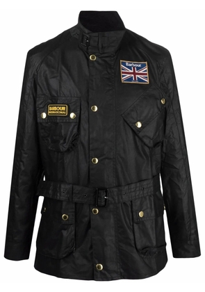 Barbour International Union Jack wax jacket - Black