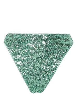 Oséree sequin-embellished bikini bottoms - Green
