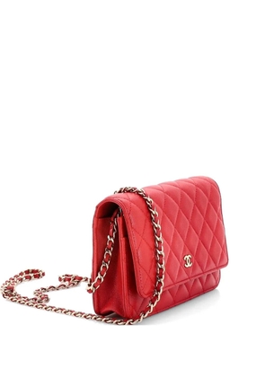 CHANEL Pre-Owned Wallet on Chain Quilted Caviar crossbody bag - Red