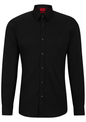 HUGO slim-fit poplin shirt - Black