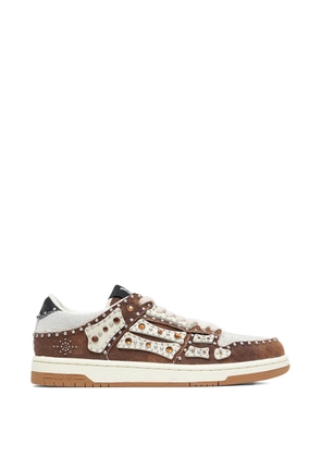 AMIRI Skel stud low lace-up sneakers - Brown