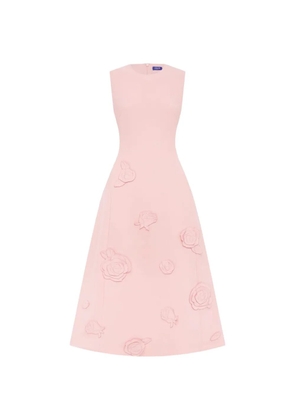 Leo Lin Cleo rose appliqué midi dress - Pink