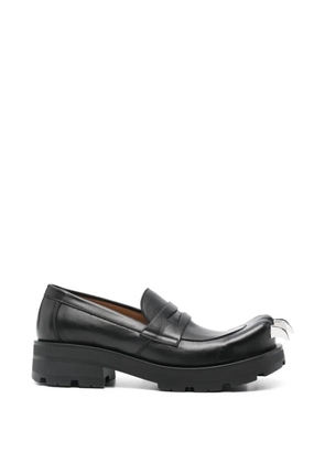 Charles Jeffrey Loverboy claw-detail leather loafers - Black