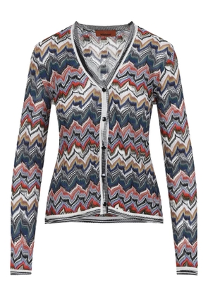Missoni zigzag-knit cardigan - Blue