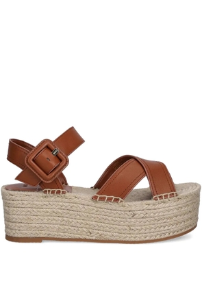 BOSS cross-strap espadrilles - Brown