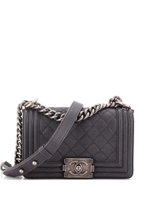 CHANEL Pre-Owned Boy Flap Bag Quilted Caviar Small crossbody bag - Grey
