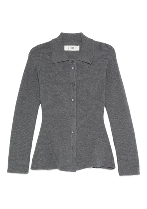 Róhe ribbed button top - Grey