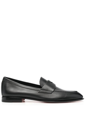 Santoni penny leather loafers - Black