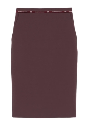 Elisabetta Franchi waistband-detail pencil skirt - Brown