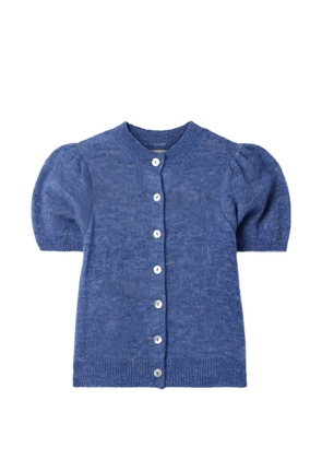DÔEN Anisa puff-sleeve cardigan - Blue