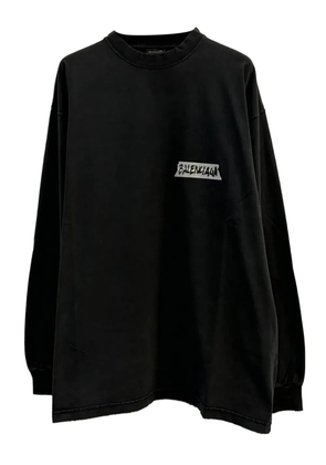 Balenciaga logo-detail T-shirt - Black