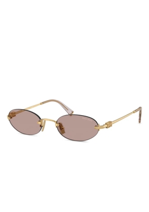Miu Miu Eyewear oval-frame sunglasses - Gold