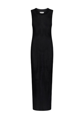 LouLou de Saison Icaria ribbed semi-sheer maxi dress - Black