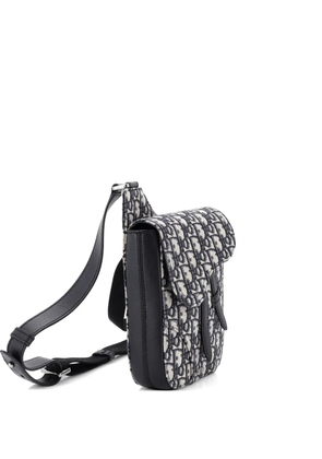 Christian Dior Pre-Owned Saddle Rectangular Pouch Oblique Canvas crossbody bag - Blue