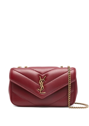 Saint Laurent mini Loulou chevron-quilted logo shoulder bag - Red