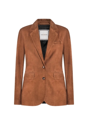 Tagliatore button leather blazer - Brown