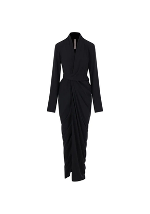 Rick Owens long-sleeved wrap dress - Black