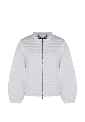 Moorer quilted zip jacket - White
